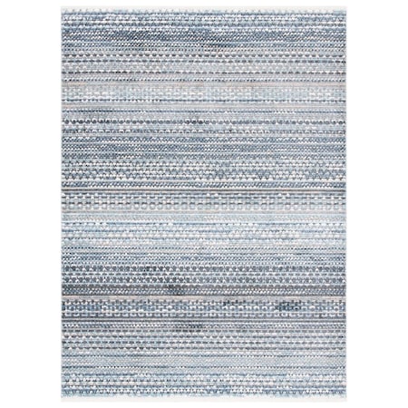 Safavieh 3 x 5 ft. Sedona Global Rectangle Power Loomed Rug Dark Grey & Ivory SED819F-3